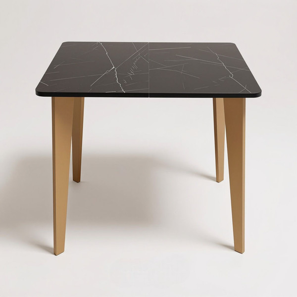 Изображение товара Обеденный стол Mio Tesoro Вулькано раздвижной 1100(1400)х700 (мрамор неро маркина)