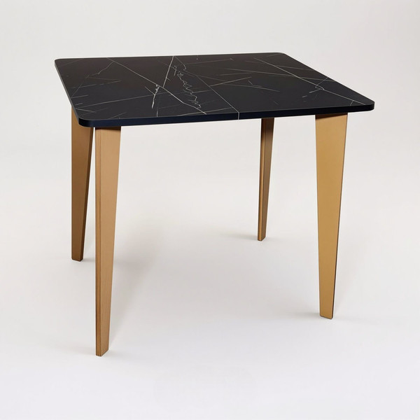 Изображение товара Обеденный стол Mio Tesoro Вулькано раздвижной 1100(1400)х700 (мрамор неро маркина)