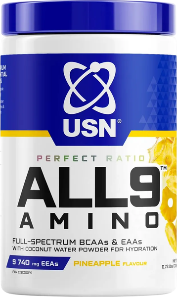 Изображение товара Комплексные аминокислоты USN ALL 9 Amino (ананас, 330г)