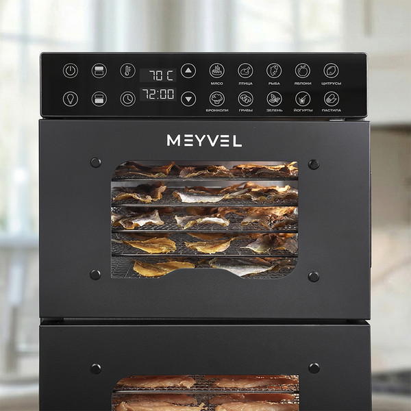 Изображение товара Сушильный шкаф для овощей и фруктов Meyvel MDH20-1S2 (черный)