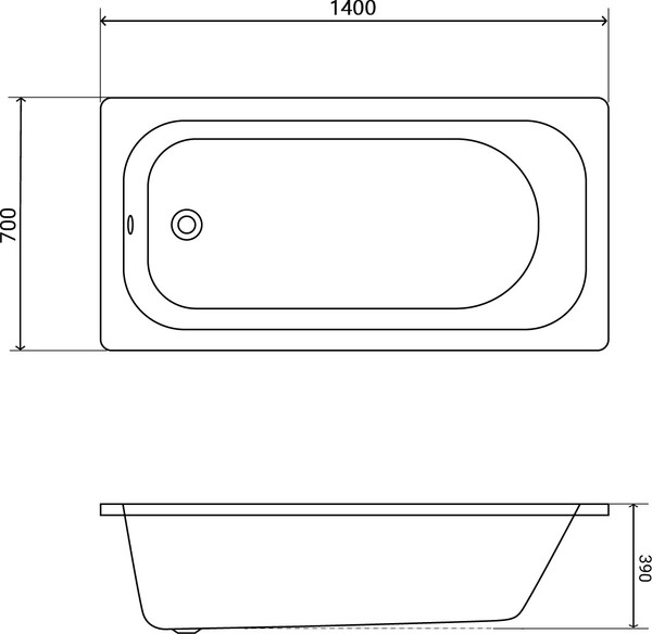 Изображение товара Ванна стальная Lauter Orra 140 / 21XG140 (с ножками)