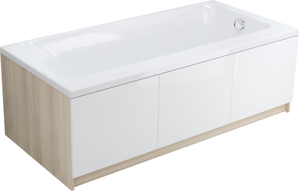 Изображение товара Ванна акриловая Cersanit Smart 170x80 L / 63350 (с ножками и сифоном Prime черный)