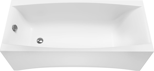 Изображение товара Ванна акриловая Cersanit Virgo 170x75 / WP-VIRGO-170-W (с каркасом и сифоном Prime черный)