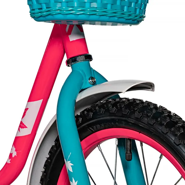 Изображение товара Детский велосипед Novatrack Maple 14 / 144MAPLE.NPN5 (неон розовый, разобранный, в коробке)