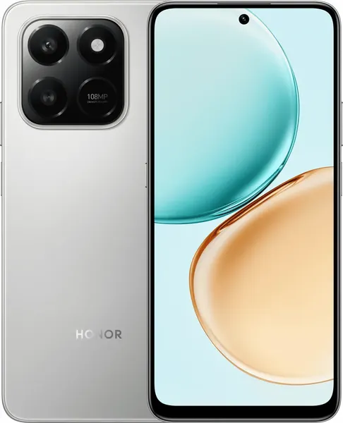 Изображение товара Смартфон HONOR X7d 6GB/128GB (серебристый метеорит)