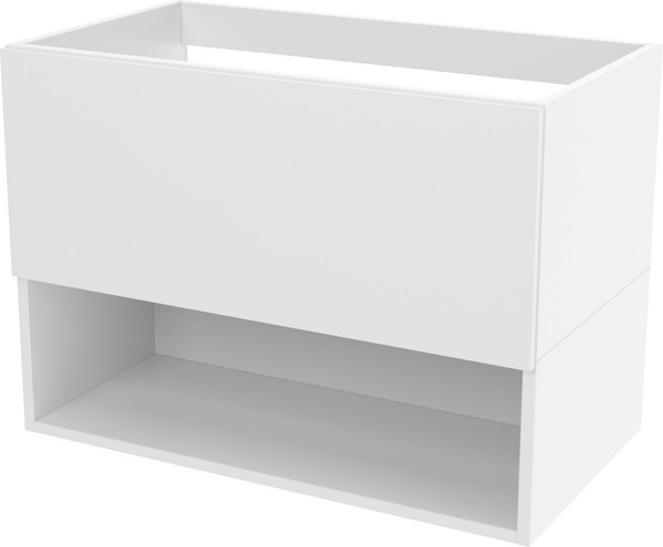 Изображение товара Тумба для ванной ЗОВ Кито-2 80 со столешницей T795C2 / 2K80LW0MWMC (белый матовый)