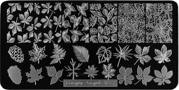 Изображение товара Пластина для стемпинга IRISK металлическая 186 Finger Angel V27 W