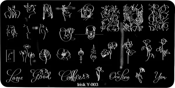 Изображение товара Пластина для стемпинга IRISK металлическая 303 Y-003