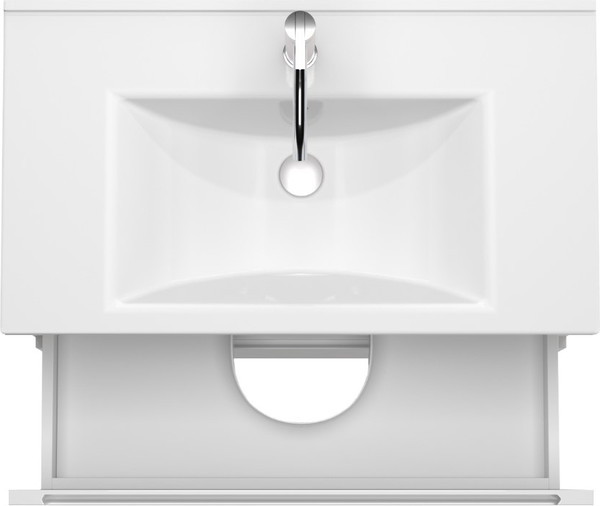 Изображение товара Тумба для ванной ЗОВ Дион 80 со столешницей T795C2 / D80LWP0M9003MKV5 (белый матовый)