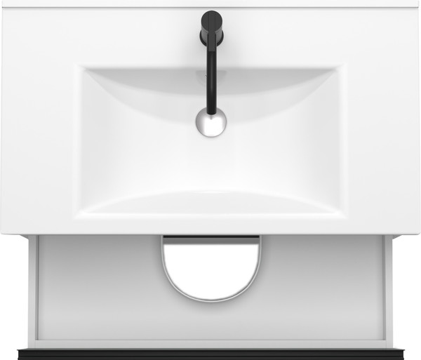 Изображение товара Тумба для ванной ЗОВ Парма 80 со столешницей T795C2 / P80LWP0MWMC1B (белый матовый)