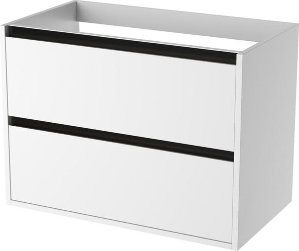 Изображение товара Тумба для ванной ЗОВ Парма 80 со столешницей T795C2 / P80LWP0MWMC1B (белый матовый)