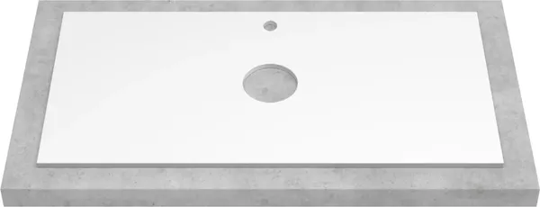 Изображение товара Тумба для ванной ЗОВ Парма 60 со столешницей T595C2 / P60LWP0MHMC1A (белый/галифакс)