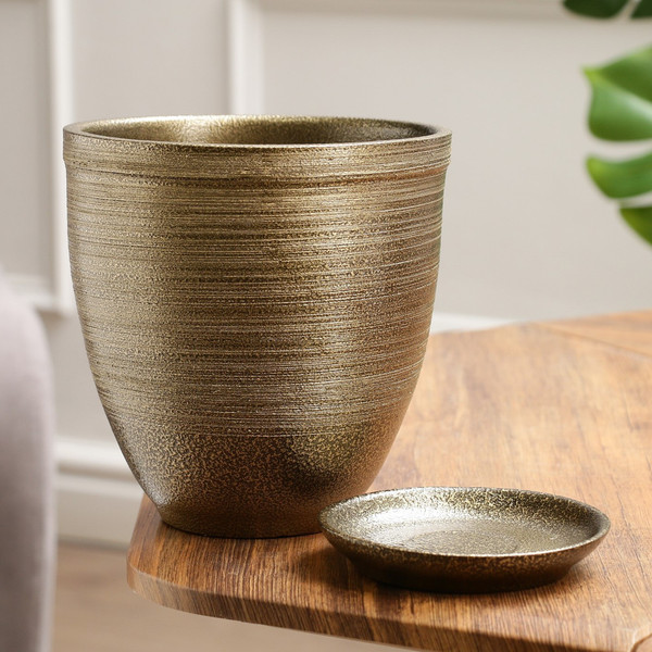 Изображение товара Вазон Sima-Land Темное золото 6912636