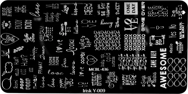 Изображение товара Пластина для стемпинга IRISK металлическая 309 Y-009