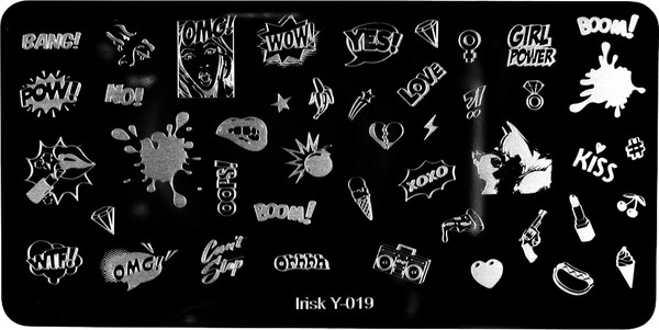 Изображение товара Пластина для стемпинга IRISK металлическая 319 Y-019