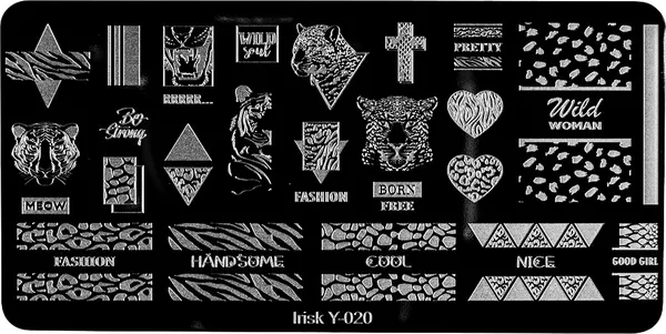 Изображение товара Пластина для стемпинга IRISK металлическая 320 Y-020