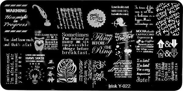 Изображение товара Пластина для стемпинга IRISK металлическая 322 Y-022