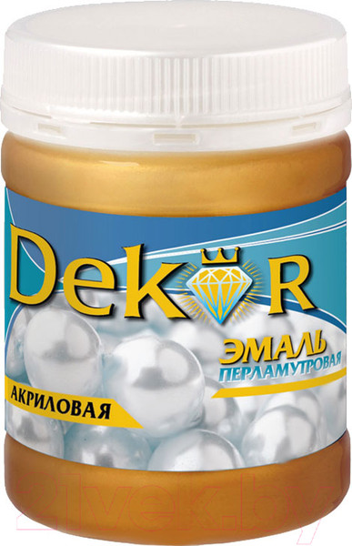 Изображение товара Эмаль Dekor Акриловая перламутровая (230г, серебристо-белый)