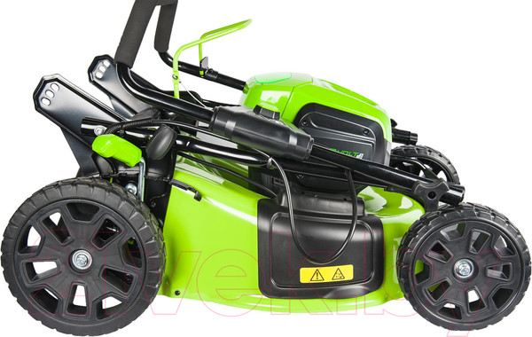 Изображение товара Газонокосилка аккумуляторная Greenworks GD60LM46HP бесщеточная 60V 46см / 2502807UB (с АКБ 4Ач и ЗУ)