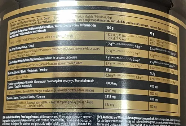 Изображение товара Протеин Kevin Levrone Anabolic Iso Whey (2кг, клубника)