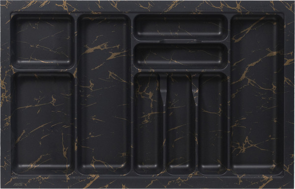 Органайзер для столовых приборов AKS 800 Marble 735x485 (черно-золотой мрамор) — фото 5