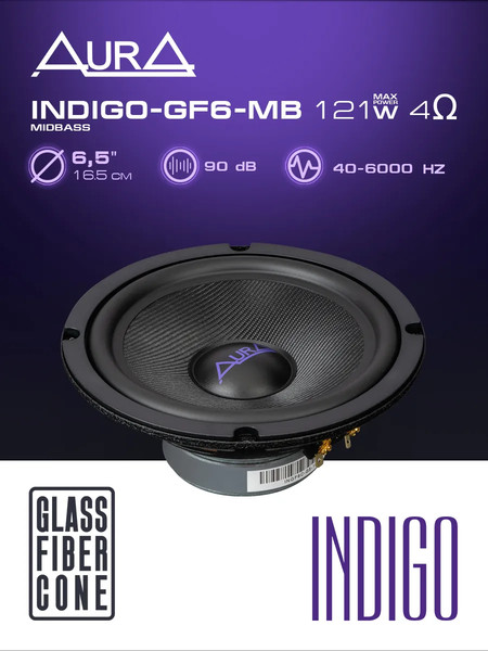 Изображение товара Мидбас AURA Indigo-GF6-MB