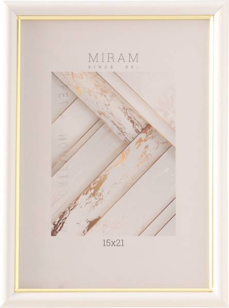 Изображение товара Рамка Мирам Gallery 15x21 / 6893892 (белый/золото)