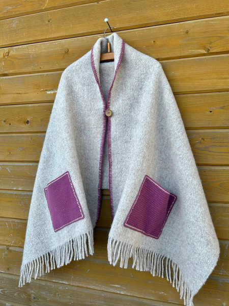 Изображение товара Палантин Coala Home Альпы с вязаными карманами 70x200 (р.42-48)