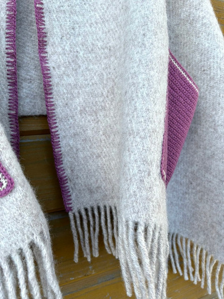 Изображение товара Палантин Coala Home Альпы с вязаными карманами 70x200 (р.42-48)