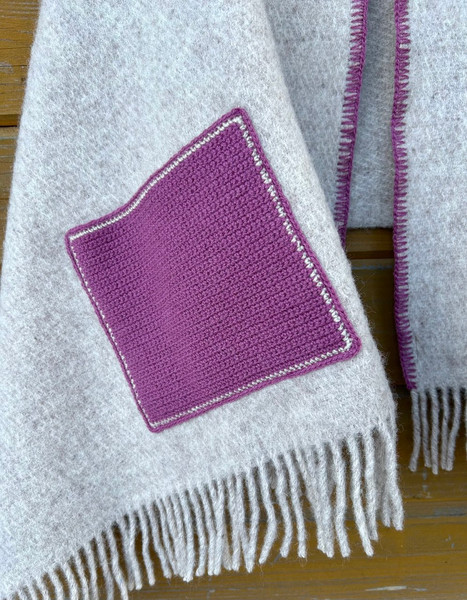 Изображение товара Палантин Coala Home Альпы с вязаными карманами 70x200 (р.42-48)