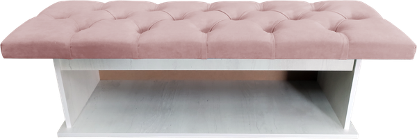 Банкетка Bobrovmebel Миранда 6 1.0 (микровелюр Ultra Rose светло-розовый) — фото 3