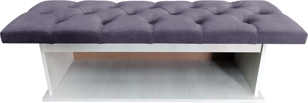 Банкетка Bobrovmebel Миранда 6 1.0 (микровелюр Ultra Plum темно-фиолетовый) — фото 3