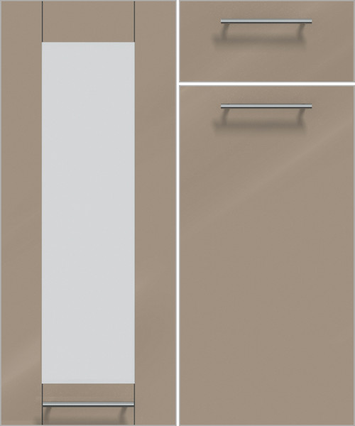 Изображение товара Кухонный гарнитур Interline Пластик 2.7-ПМ2  (туманный глянец/туманный глянец/бискайская сосна)