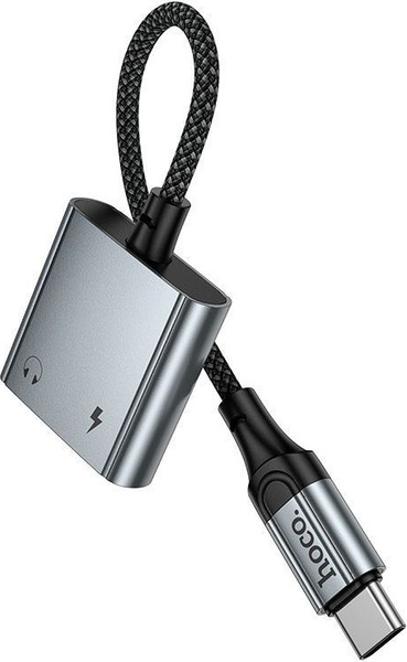 Изображение товара Адаптер Hoco UPA34 Type-C-Type-C+3.5 Jack (металлик)