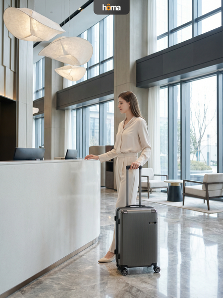 Изображение товара Набор чемоданов Homa 4CHMD-BL (3шт, антрацит)