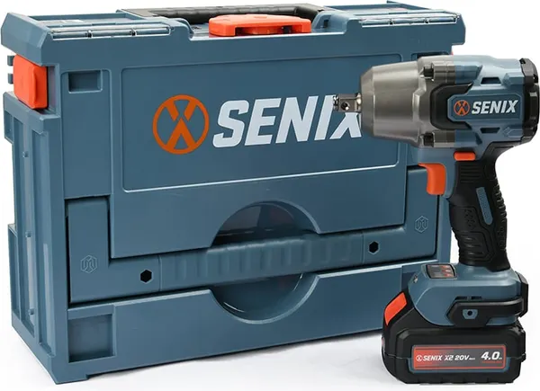 Изображение товара Аккумуляторный гайковерт Senix X2 20В / PDWX2-M7-EU (1x4Ач, ЗУ, кейс)