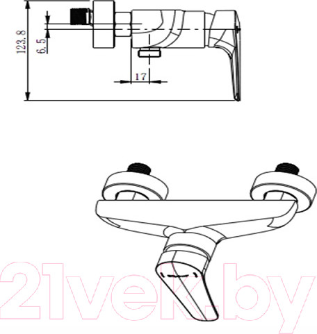 Изображение товара Смеситель Bravat Arden F9351385CP-01