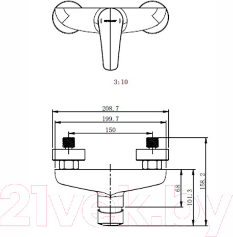 Изображение товара Смеситель Bravat Arden F9351385CP-01