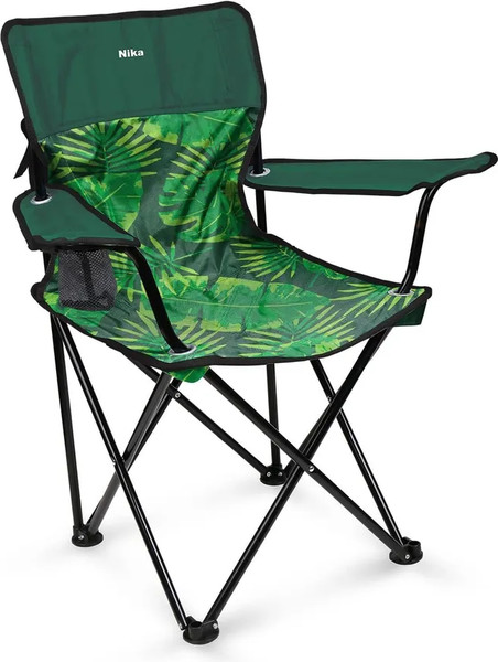Изображение товара Кресло складное Ника Премиум 5 / ПСП5 (тропические листья на темном)