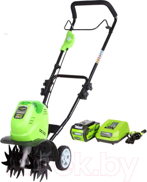 Изображение товара Мотокультиватор аккумуляторный Greenworks G40TLK4 (27087VB)