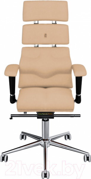 Изображение товара Кресло офисное Kulik System Pyramid экокожа (бежевый с подголовником)