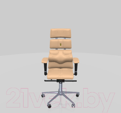 Изображение товара Кресло офисное Kulik System Pyramid экокожа (бежевый с подголовником)