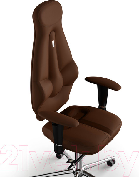 Изображение товара Кресло офисное Kulik System Galaxy экокожа (коричневый с подголовником)