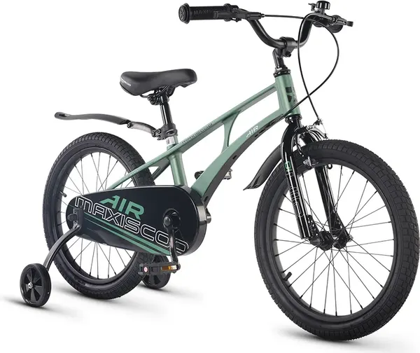 Изображение товара Детский велосипед Maxiscoo Air Стандарт 18 2026 / MSC-A1855 (зеленый матовый, разобранный, в коробке)