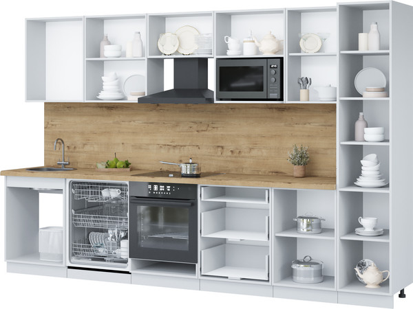 Изображение товара Кухонный гарнитур Interline Пластик 3.3-ПМ2  (полынь/полынь/кастилло темный)