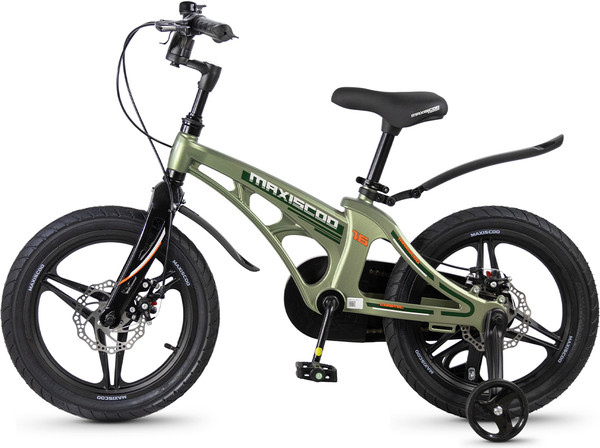 Изображение товара Детский велосипед Maxiscoo Cosmic Deluxe 16 2026 / MSC-C1651D (оливковый матовый, разобранный, в коробке)