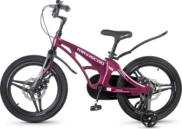Изображение товара Детский велосипед Maxiscoo Cosmic Deluxe 18 2026 / MSC-C1856D (розовый глянцевый, разобранный, в коробке)