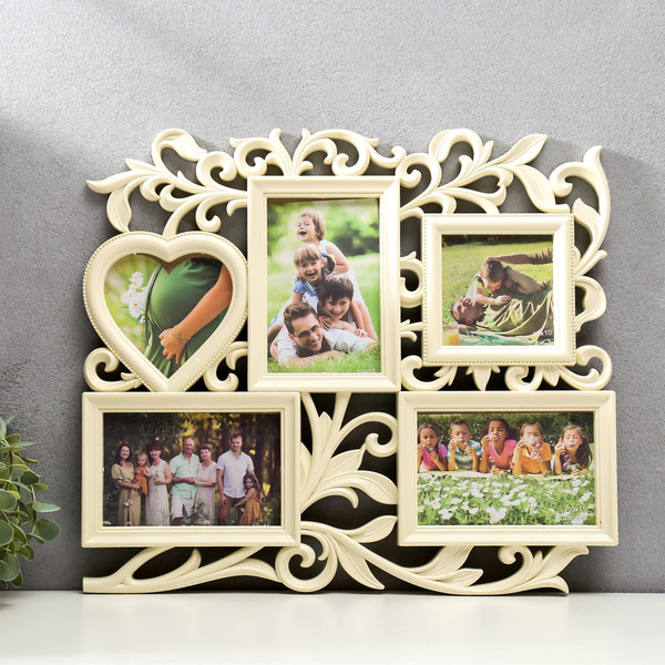 Изображение товара Рамка-коллаж Keep Memories С сердцем / 6826754 (слоновая кость)