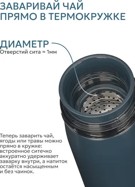 Изображение товара Термокружка Арктика 715-420CB-DKGY (индиго)