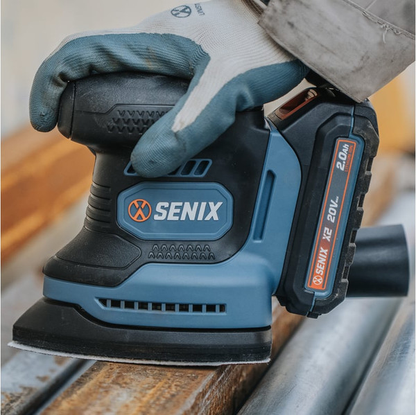 Изображение товара Дельтавидная шлифовальная машина Senix X2 20В / PSX2-M3-EU (1 АКБ и ЗУ)